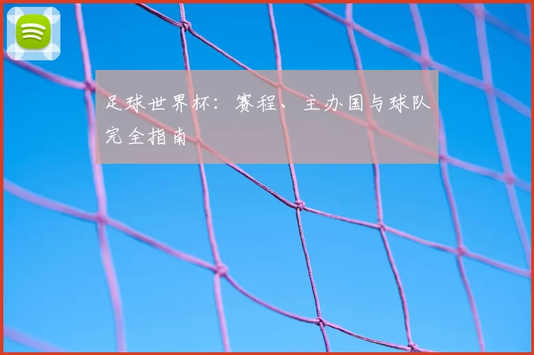 足球世界杯:赛程、主办国与球队完全指南