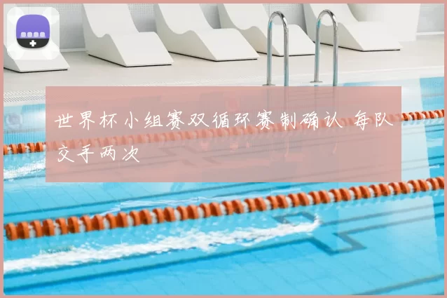 世界杯小组赛双循环赛制确认 每队交手两次